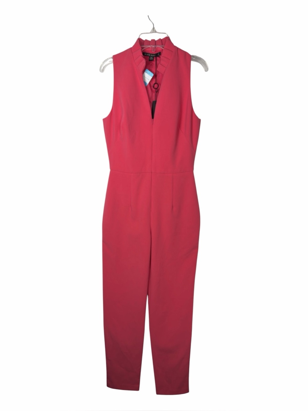 Black Halo NWT Women’s “Antoinette” Sleeveless Jumpsuit In Coral/Pink. Size 2.